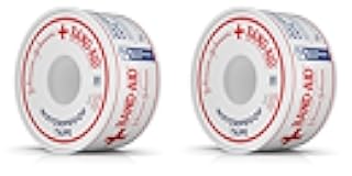 Band-Aid Brand of First Aid Products 100% Waterproof Self-Adhesive Medical Tape Roll to Secure Bandages, Durable First Aid Wound Care Bandaging Tape, 1 Inch by 10 Yards (Pack of 2)
