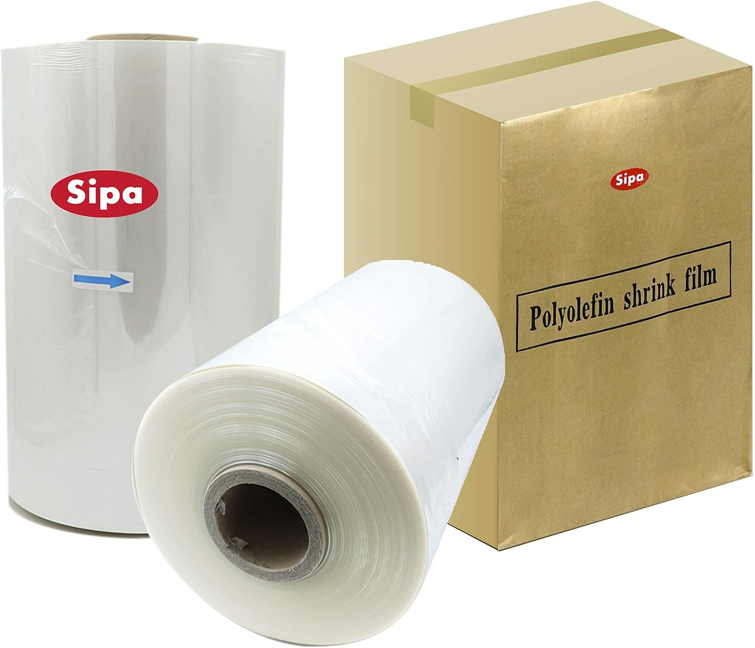 SIPA 19" 125 Gauge Polyolefin Shrink Film Heat Wrap POF Centerfold 2100 feet (1)