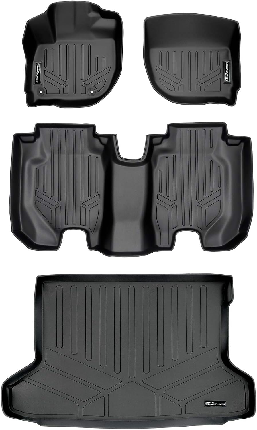 SMARTLINER Custom Fit Floor Mats 2 Rows and Cargo Liner Set