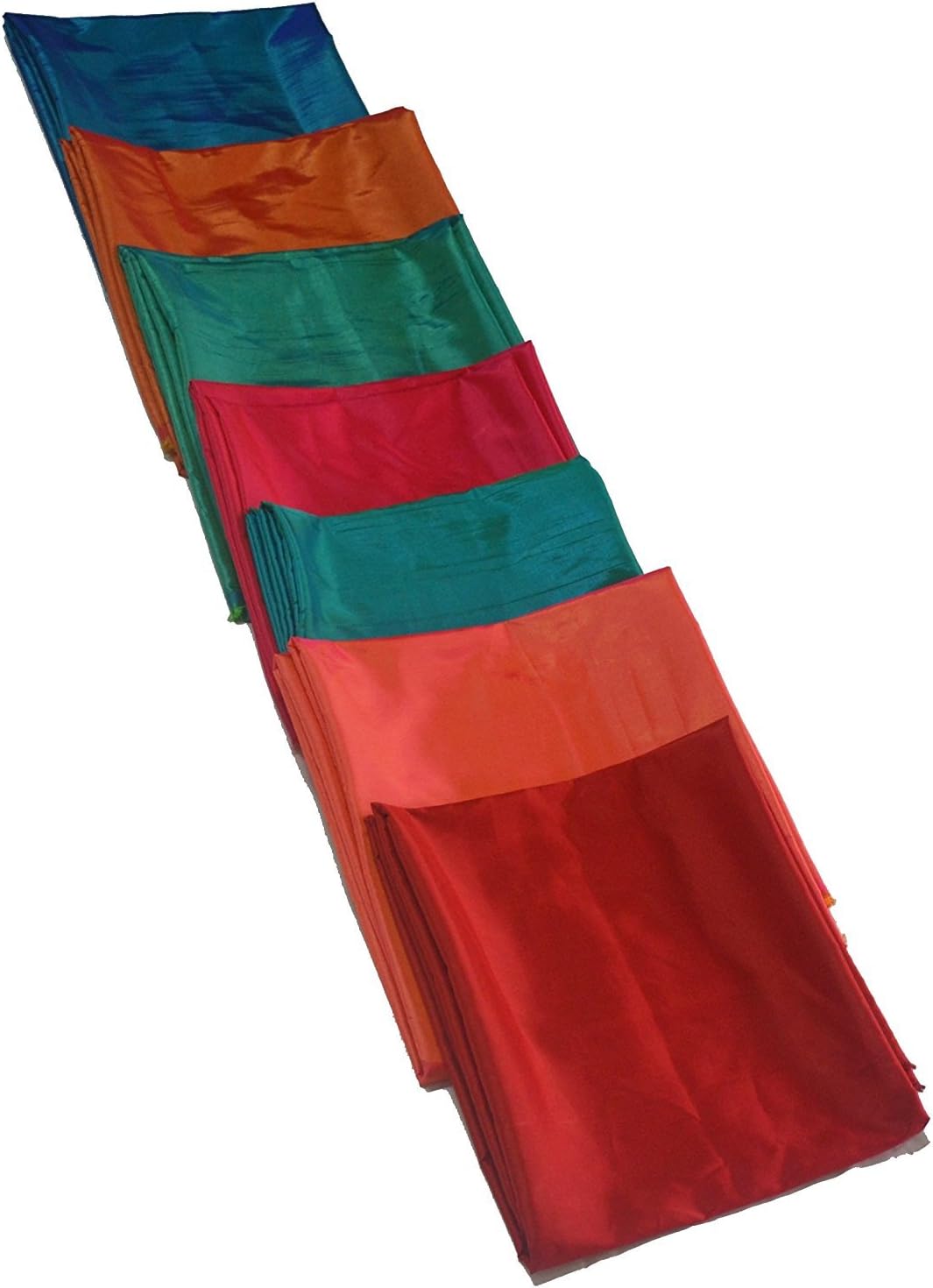 Nilkanth Knitting Plain Cloth pieces for Women's Blouse of PAPER Silk 1 Meter (NK78zyslk_ Multi-Colour_1mx7)