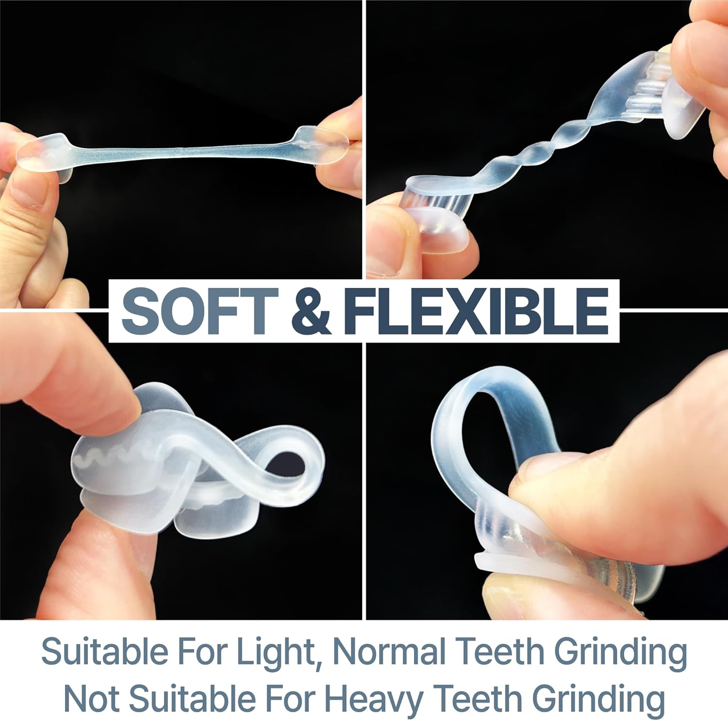 Mouth Guard for Grinding and Clenching Teeth at Night, Sleep Night Guard, Grinding Protection, Clenching Protection, Teeth Bruxism Mouth Piece with Travel Hygiene Case (2set) (1set) - Image 4