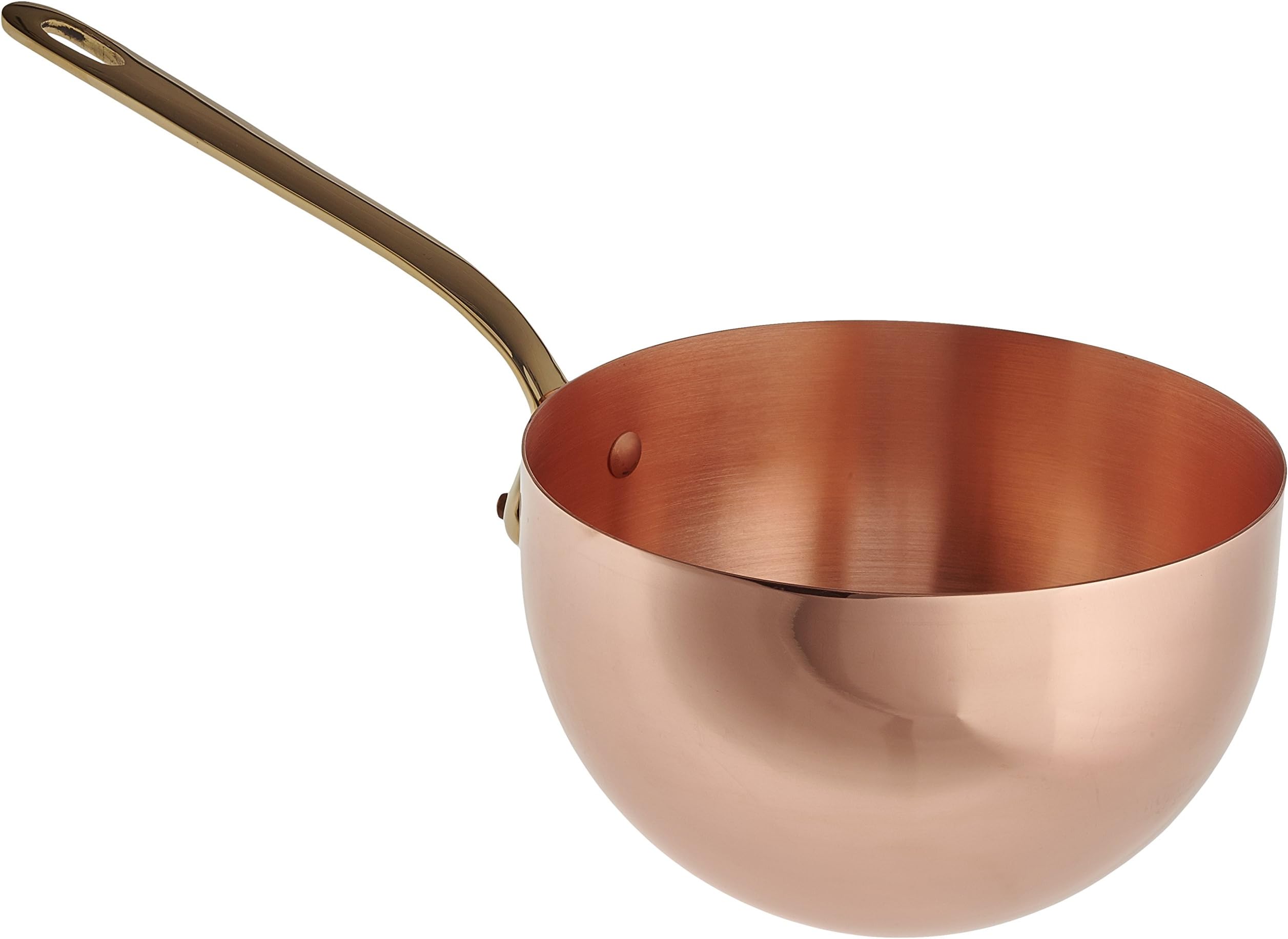 M'Passion Copper Zabaglione Pan With Brass Handle, 3.2-qt, Made in France
