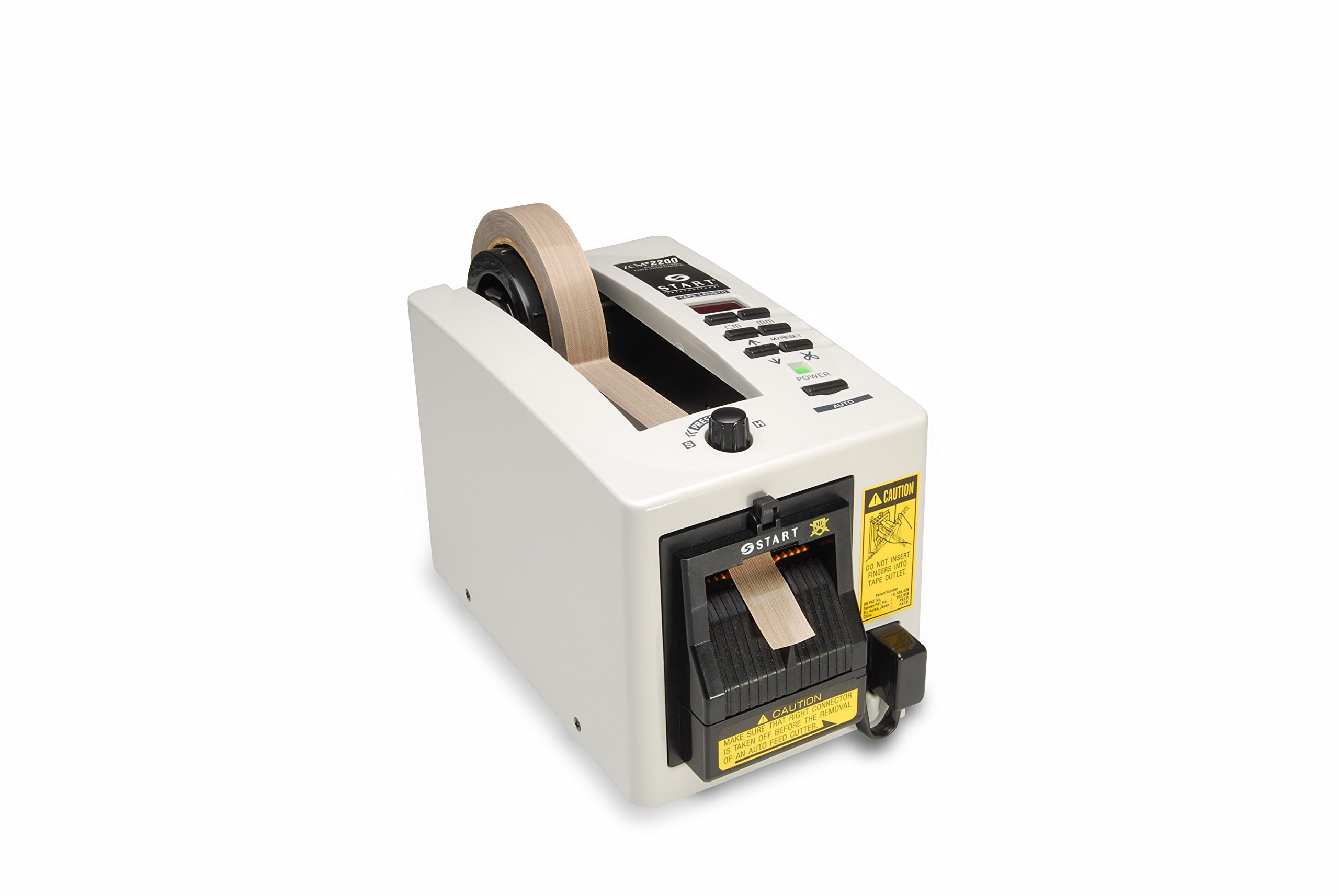 ZCM2200-2EU Dispenser elettrico nastro con testa di taglio protetta e tre lunghezze di nastro programmabili, Largh. max nastro 51 mm