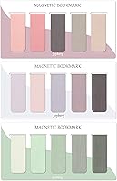 Joyberg 15-Pack Magnetic Bookmarks - Misty, Ocean, Emerald Colors - Strong Hold Page Markers for Book Lovers, Students, Teachers