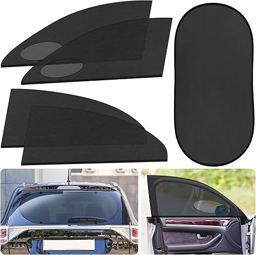 Paquete de 5 mosquiteras para ventana de coche para acampar, malla transpirable para bebé, coche, cubierta de ventana para privacidad opaca,