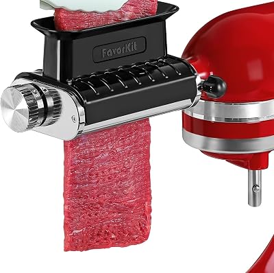 Meat Tenderizer Attachment for Kitchenaid Mixers, 3 Thickness Settings,Steak Cuber Processor Accessories for Kitchen aide,Dishwasher Safe, Black