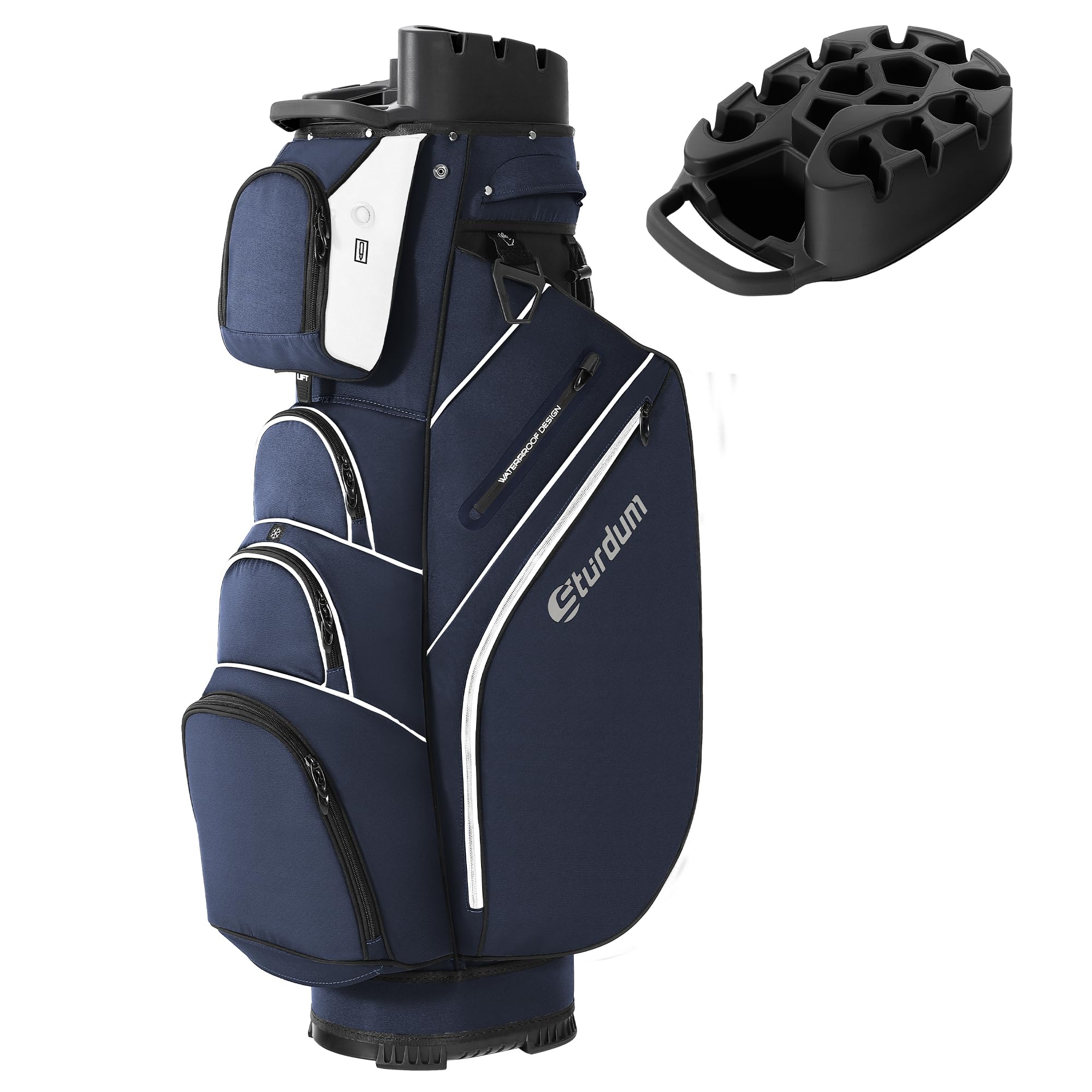 14-Way T-Lock Golf Cart Bag with Rigid Inner Shell