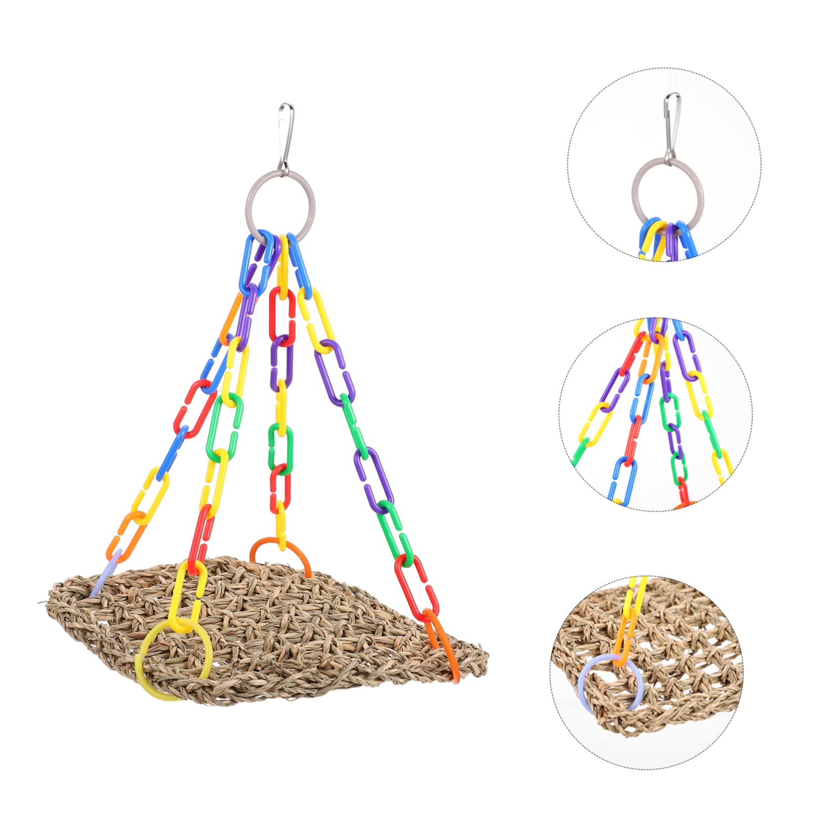 Litewoo Vogel-Stroh-Kauspielzeug – 20 Cm, Natürliches Geflecht, Für Papageien & Sittiche