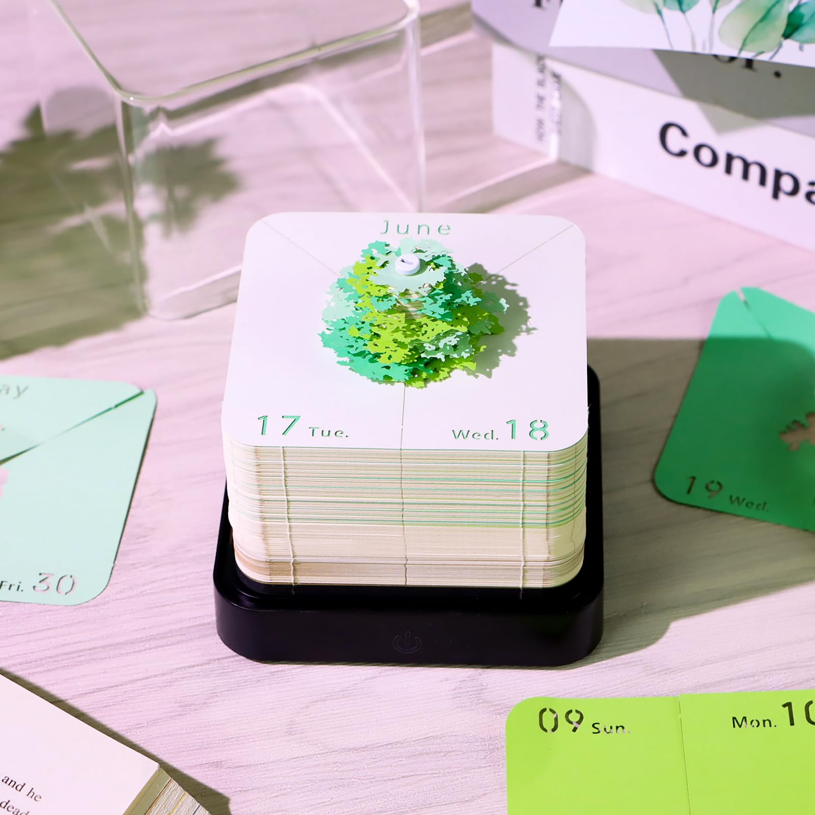 Mémot 3D, 2024 Calendrier De Bureau, Calendrier D'Art Papier 3D