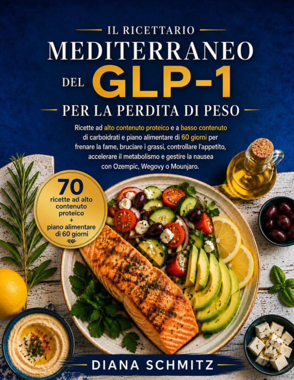 IL RICETTARIO MEDITERRANEO DEL GLP-1 PER LA PERDITA DI PESO: Ricette ad alto contenuto proteico e a basso contenuto di carboidrati e piano alimentare ... bruciare i grassi, Controlla l'appetito...