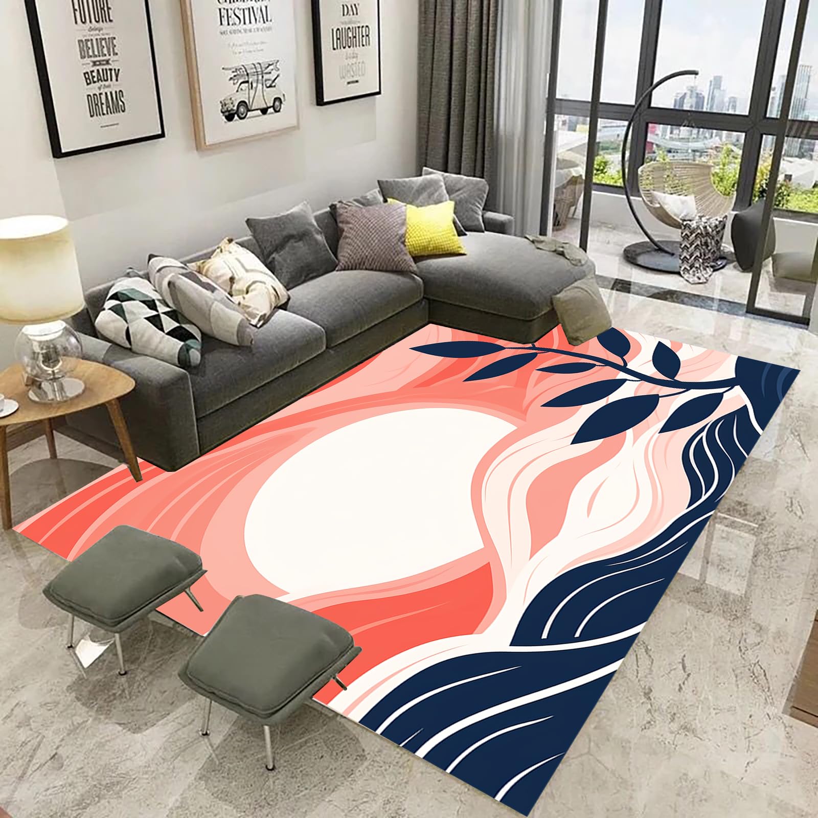 Tapis d'intérieur boho TEBUTI pour salon et chambre