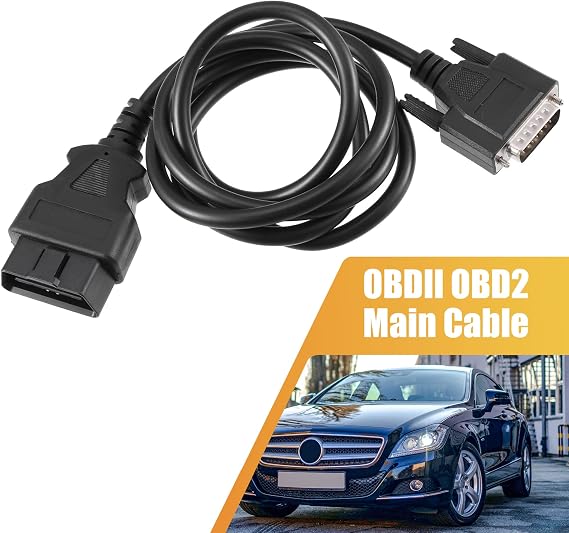 X AUTOHAUX 1.5m OBDII OBD2 Male to 15 Pin Male Main Cable Diagnostic Tool