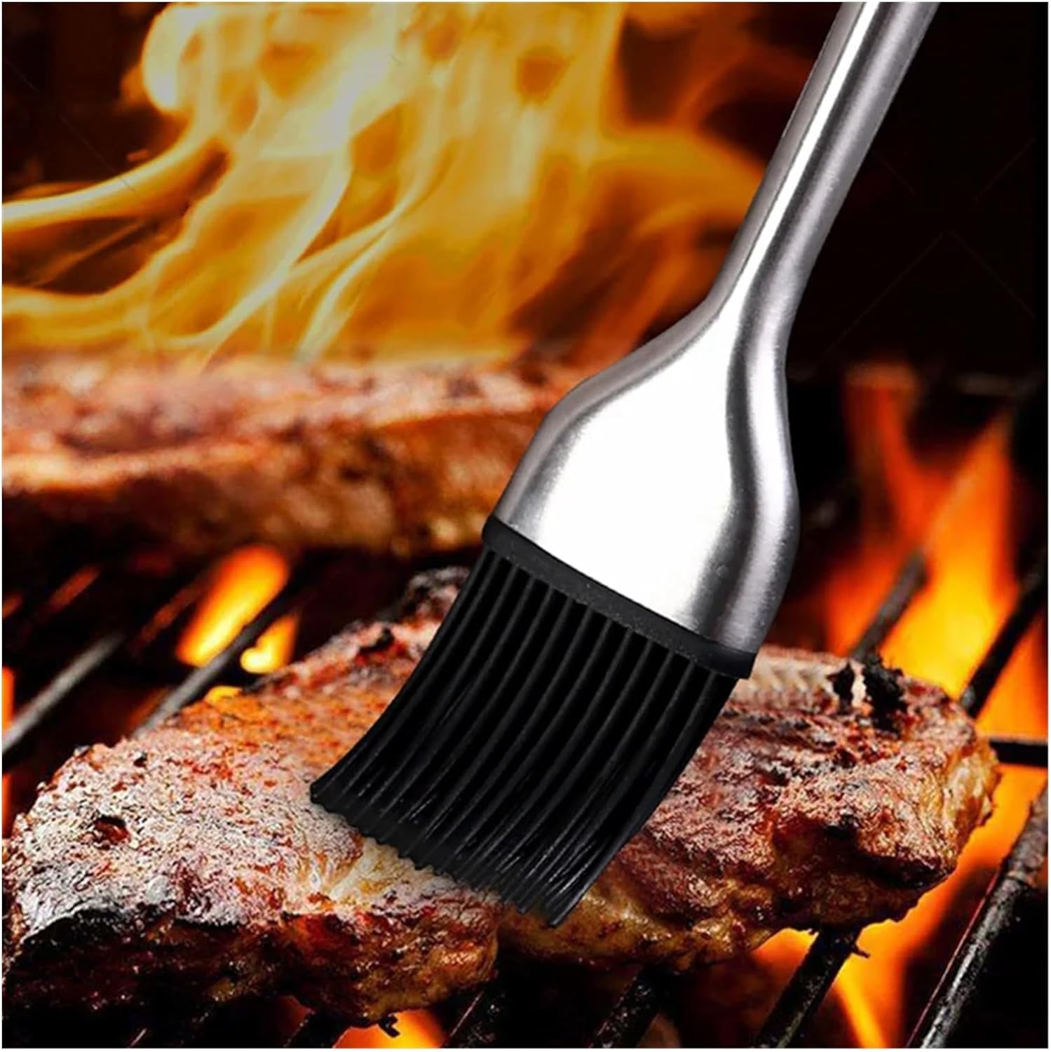 BBQ Kitchen Oil Brush Silicone Pastry Brush BBQ Grill Oil Sauce Butter Basting Brush Barbecue Cooking Brush Kitchen BBQ Accessories Accessories(1Pc Brush 30.5cm)