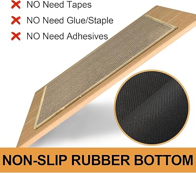 Stair Treads Carpet for Wooden Steps, Non Slip Landing Mat Rug Whit Rubber Backing, Polyester Soft Stairs Resistant Indoor Skid Runner Safety Rugs for Family, Absorbent Washable 31 x 31 Brown