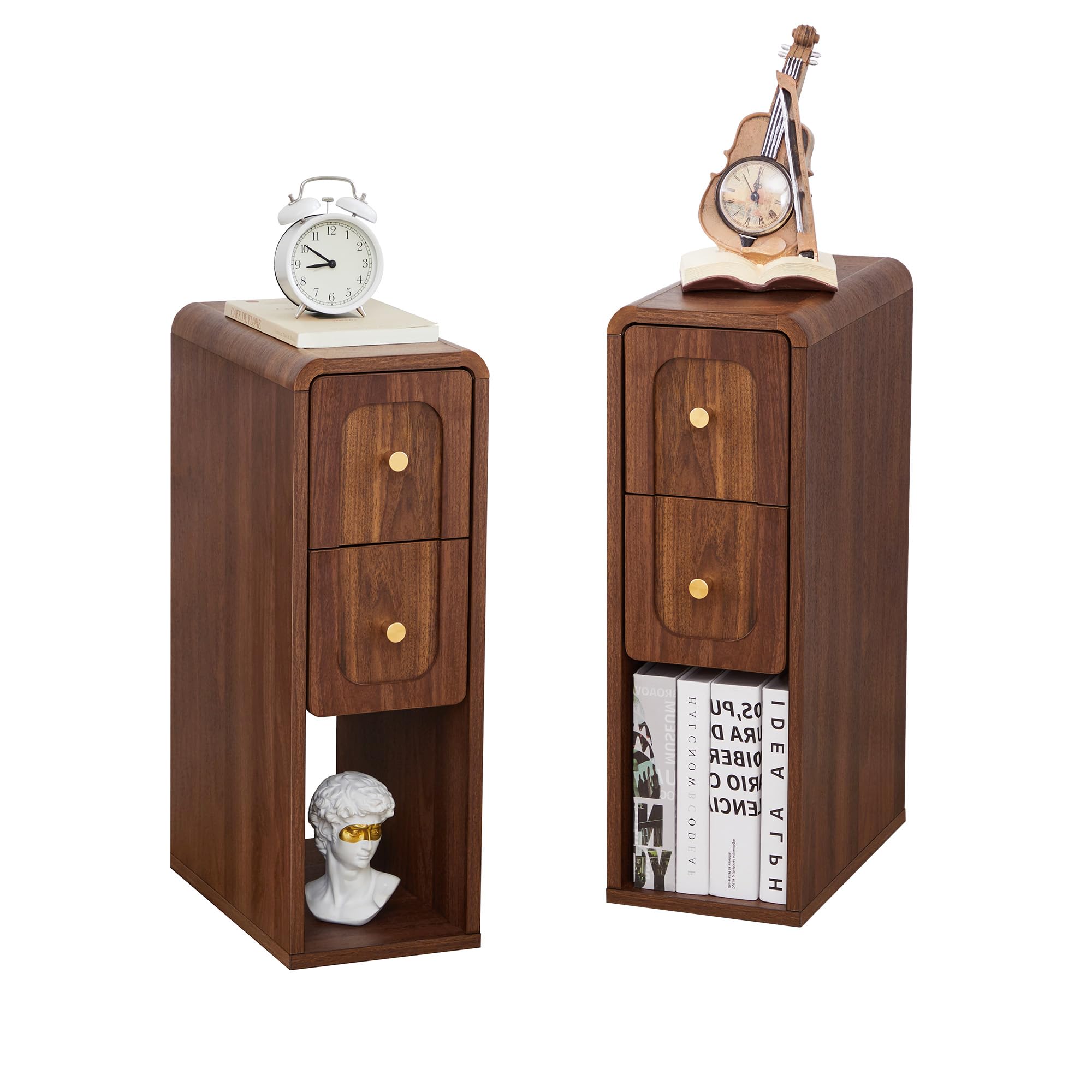MAHYIZYI Skinny Nightstands Set of 2