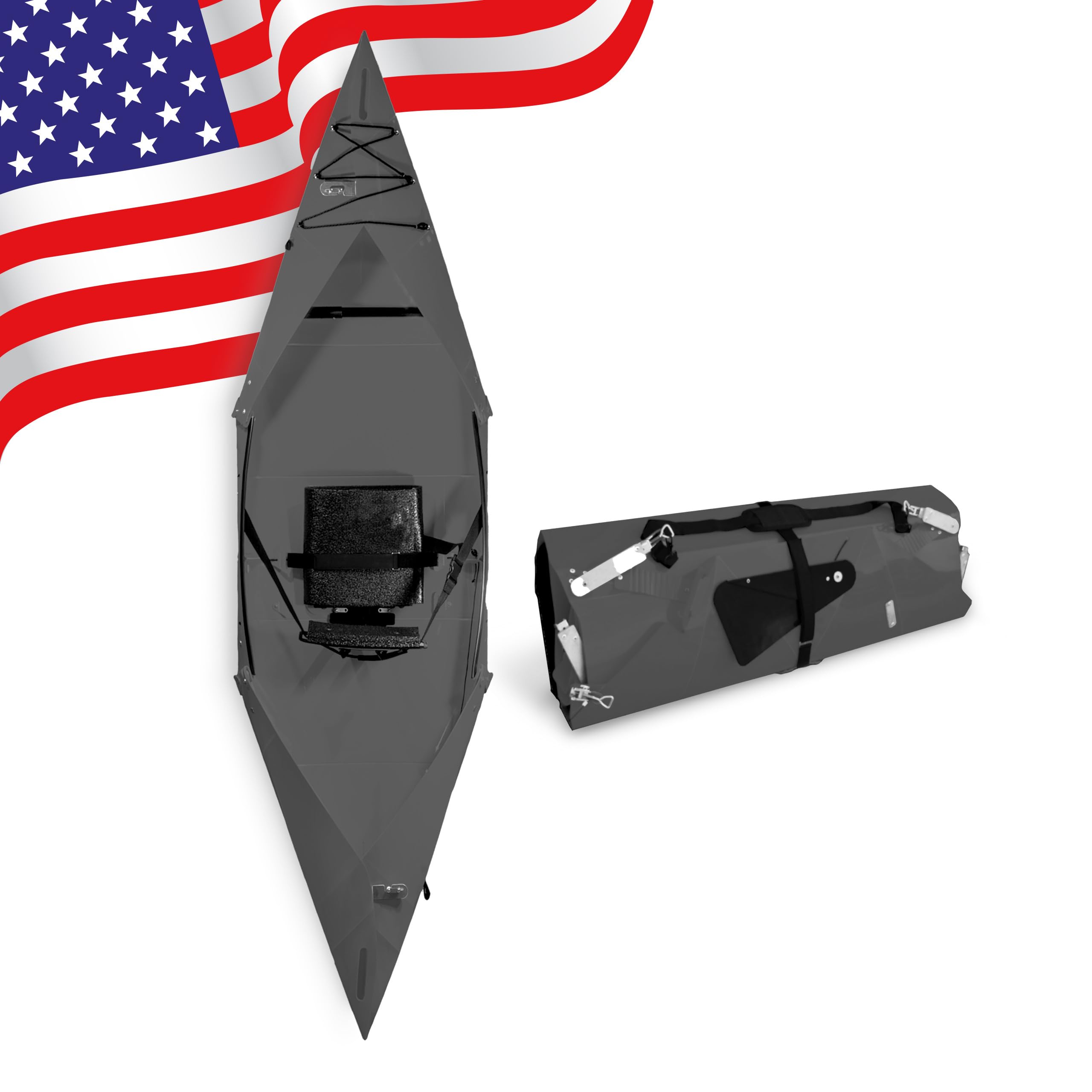Tucktec 10' PRO Foldable Kayak - Full Size Folding Kayak - Portable Kayak for Adults - Made in USA