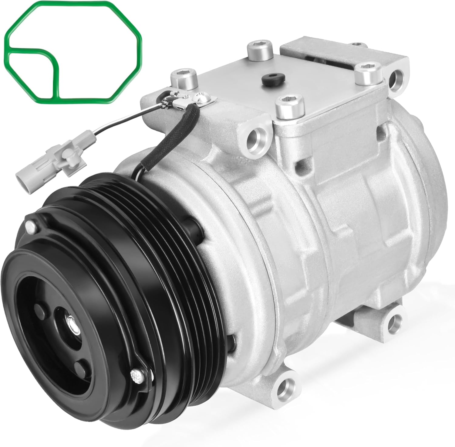 HYR Automotive Air Conditioning Compressor AC Compressor with Clutch Compatible with Toyota Tacoma 1995-2004, T100 1994-1998, 2.4L 2.7L 3.4L, 4 grooves, 8832034010, 8832035530