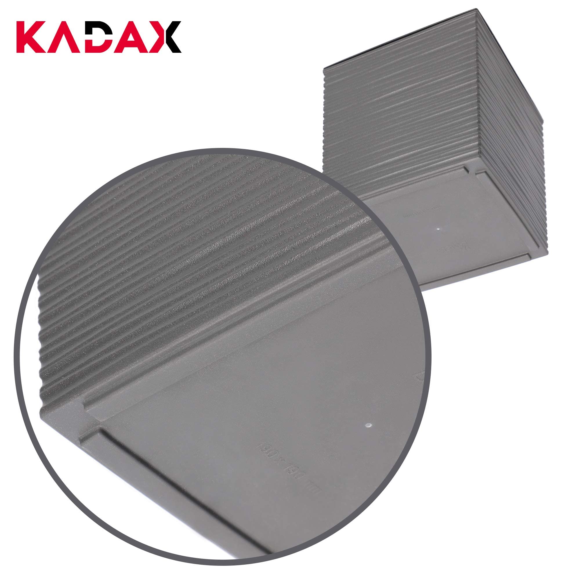 Maceta KADAX de plástico, maceta de jardín resistente a la intemperie para balcón, terraza, interior, maceta ligera con inserto, macetero para plantas y flores (Gris, Altura: 30 cm)