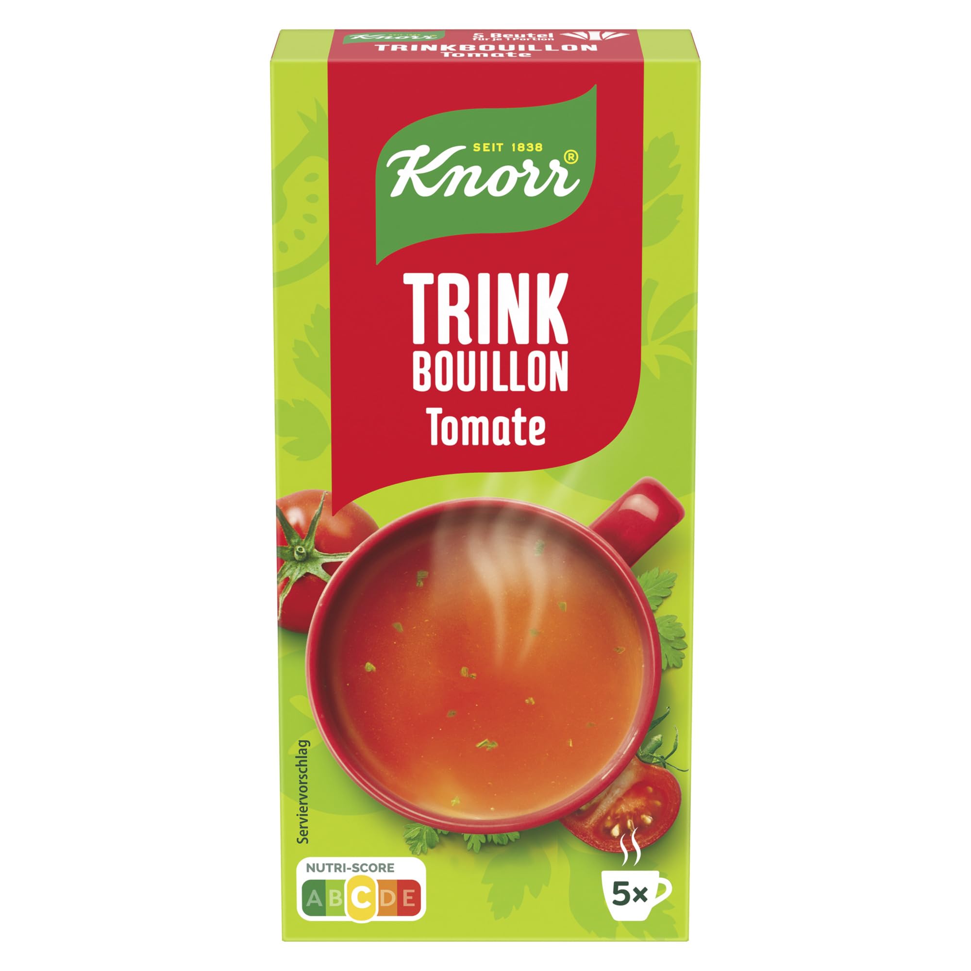 Knorr Trinkbouillon Tomate mit fruchtig-leckerem Geschmack schnell & einfach 5x 175 ml