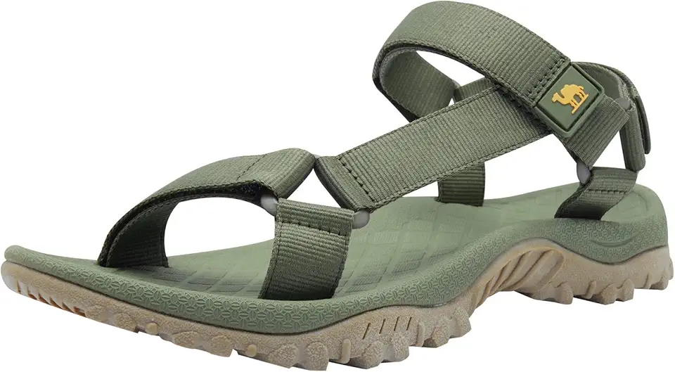 Sandálias esportivas masculinas camelo cropped para caminhadas antiderrapante sandálias aquáticas confortáveis sandálias esportivas para uso ao ar livre na praia