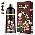 KAISASA Brown Hair Dye Shampoo 3 in 1Argan Herbal Hair Color Shampoo Covers Gray Hair for Women and Men (16.9 fl.oz Brown)