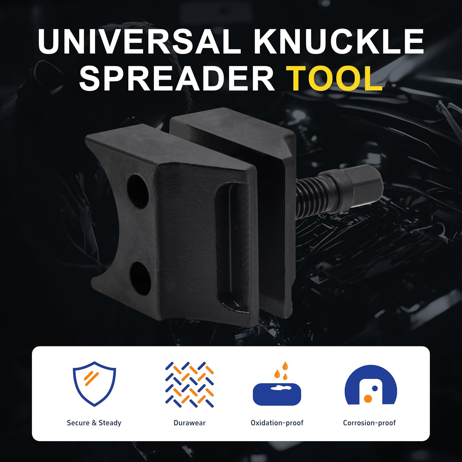Kuntech Universal Suspension Strut Split Hub Steering Knuckle Spreader Tool, Strut Spreader Tool, Compatible with Volkswagen Audi BMW Ford Peugeot Citroën