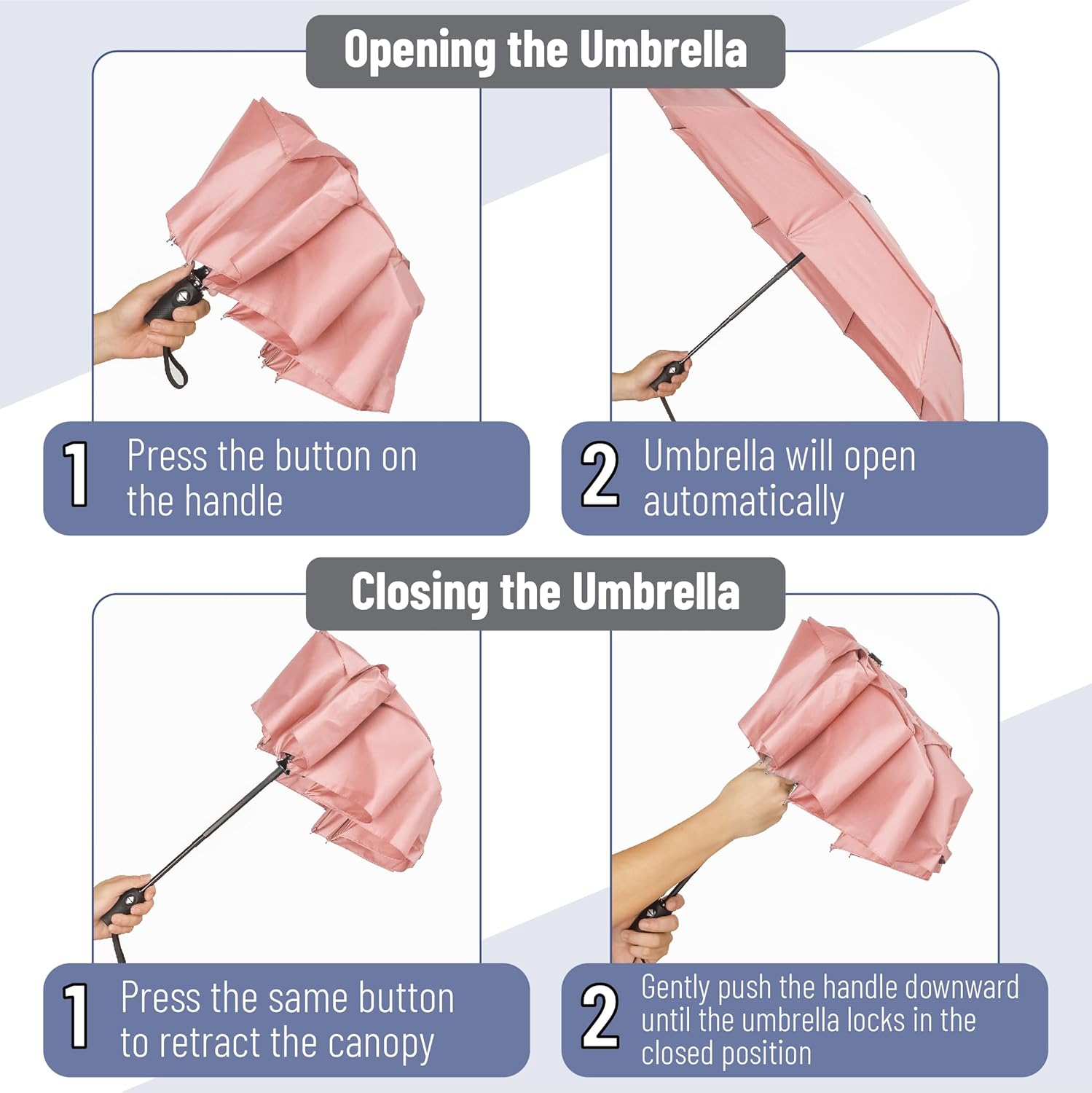 Mr. Pen- Windproof Travel Umbrella, Automatic Umbrellas for Rain, Compact - Image 4