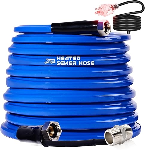 Manguera de agua calentada de 30 pies y 15 pies para caravana, manguera de agua para caravana, manguera de agua calentada anticongelante a -45 ,