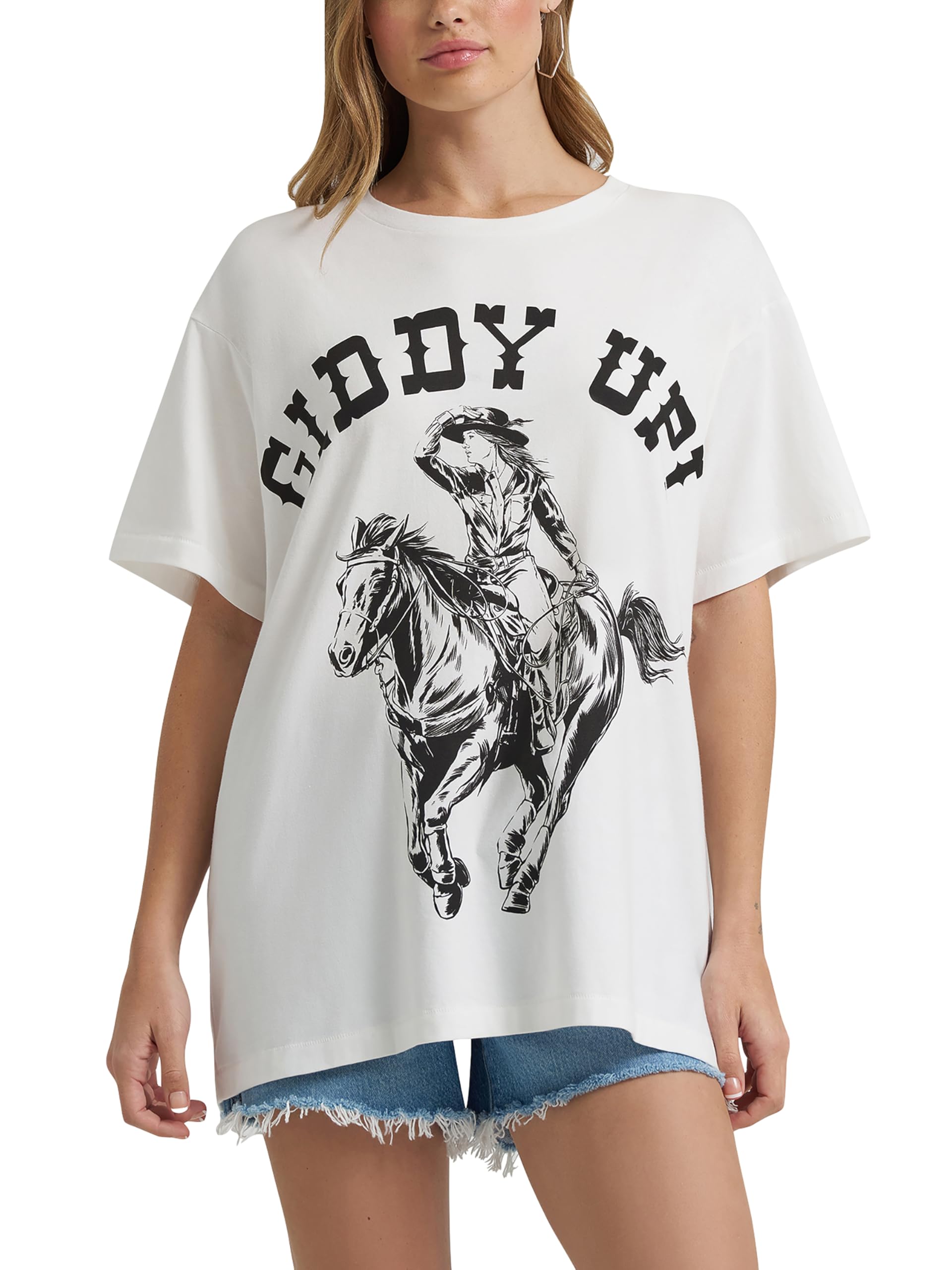 Wrangler X Lainey Wilson Oversized Graphic tee X Lainey Wilson - Camiseta gráfica de Gran tamaño Mujer
