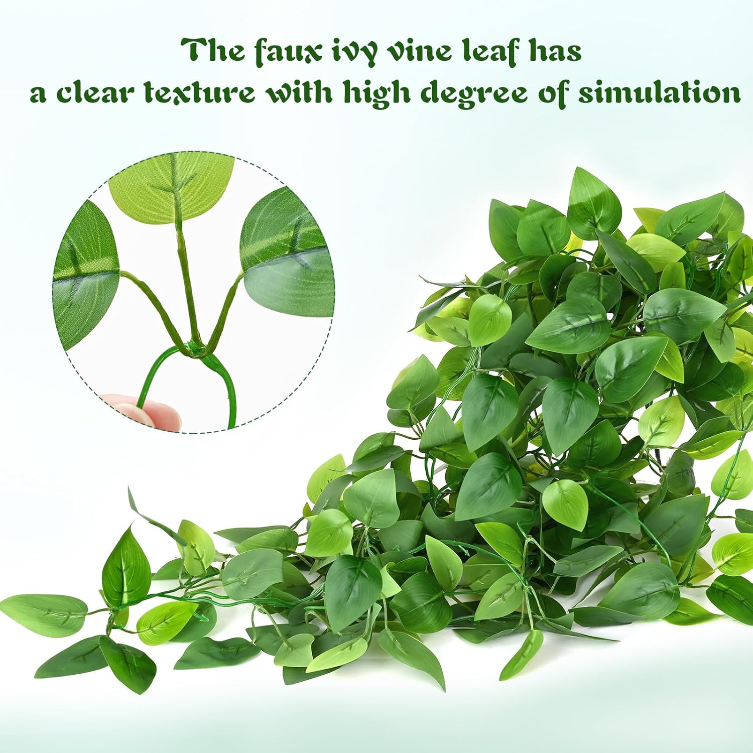 Waipfaru Fake Hanging Plants, 4pcs Artificial Hanging Plant, Faux Ivy Pothos Vines Greenery for Wall Home Bedroom Living Room Aesthetic Kitchen Office Aesthetic Kitchen Indoor Outdoor Decor