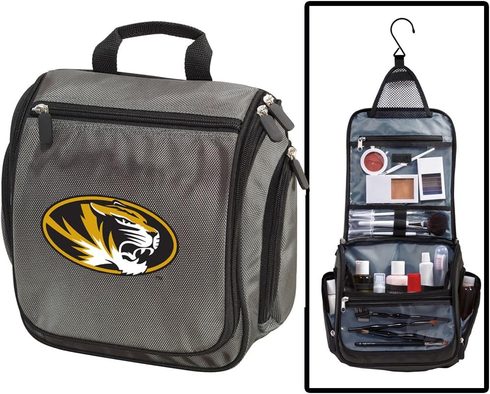 Broad Bay University of Missouri Toiletry Bags or Mizzou Shaving Kit for Men - HANGABLE Overnight Travel Bag