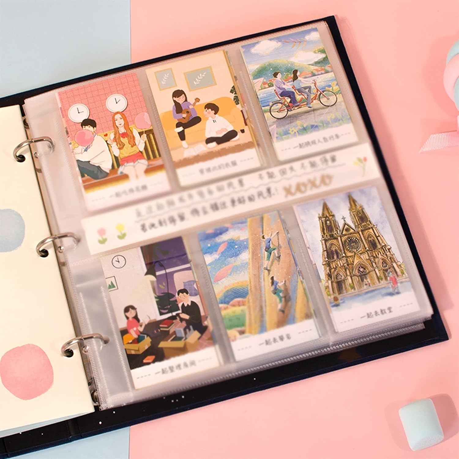 Photo Album DIY Memorial Album Family Photo Album Wedding Children's Picture Album Anniversary Photo Albums Birthday Day Gifts Large Capacity Cover Photo Album (Color : B) (E)