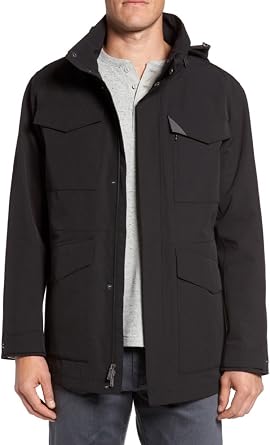 Pendleton Mens Clyde Hill Waterproof Field Jacket, Black, Large