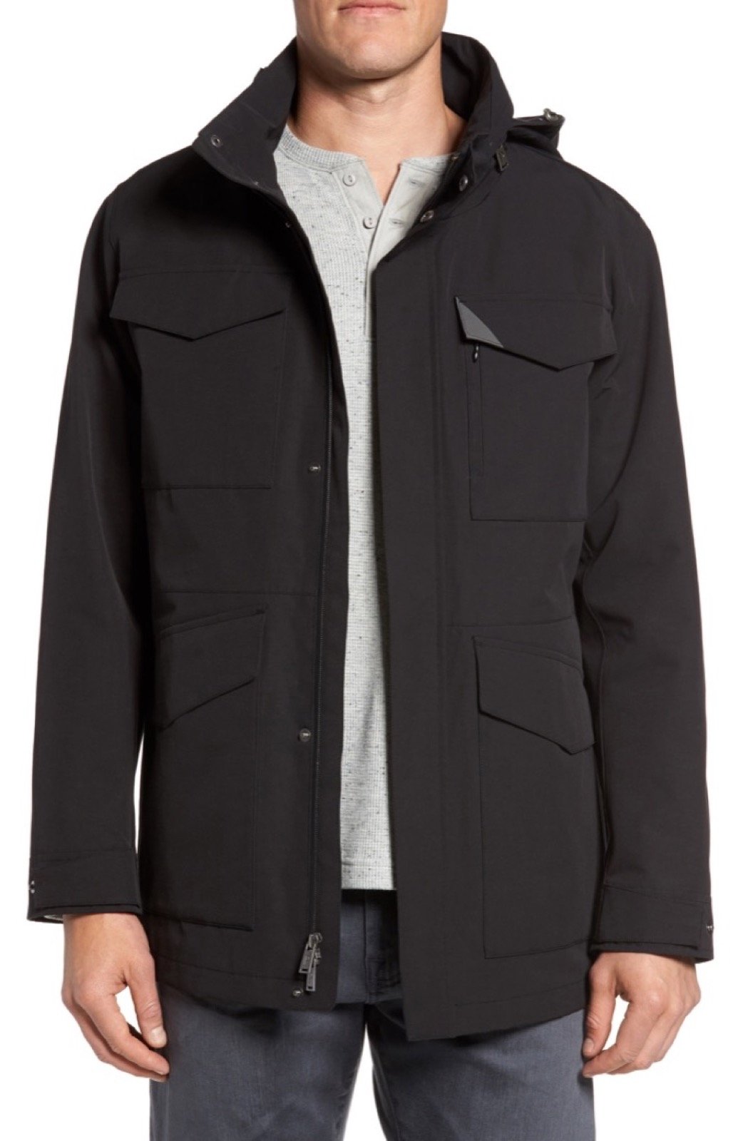 Pendleton Men's Clyde Hill Waterproof Field Jacket, Black, Large