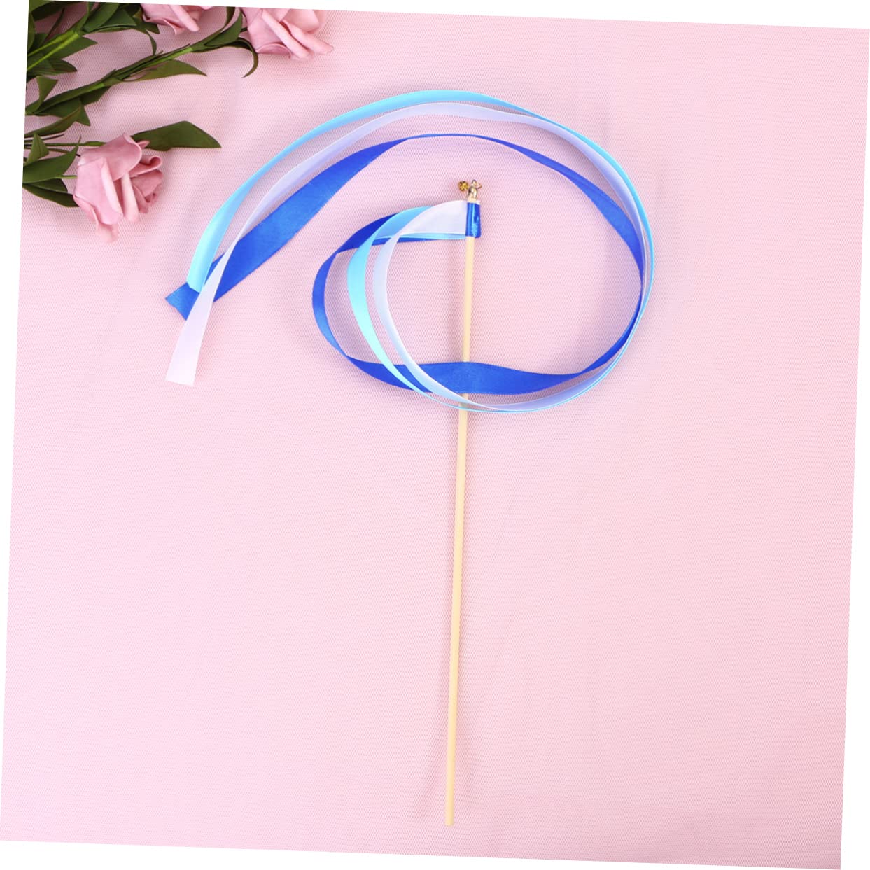 LABRIMP 40stücke Hochzeit Wands Mit Glöckchen Blaue Satin-ribbons Für Hochzeiten Partys Und Feiern Kreative Zauberstäbe Für Festliche Anlässe Als Gastgeschenk