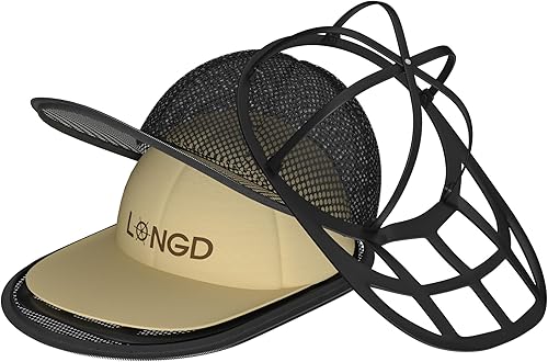 Vista 8 de LONGD Jaula de lavado para gorra de béisbol, marco resistente, protector de ropa para sombreros de adultosniños, limpiador seguro para máquina