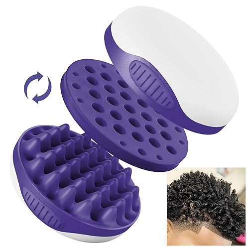 Cepillo de silicona para cabello rizado, afro y ondulado, herramienta de onda de dos caras para estilos largos y cortos, peines grandes y pequeños