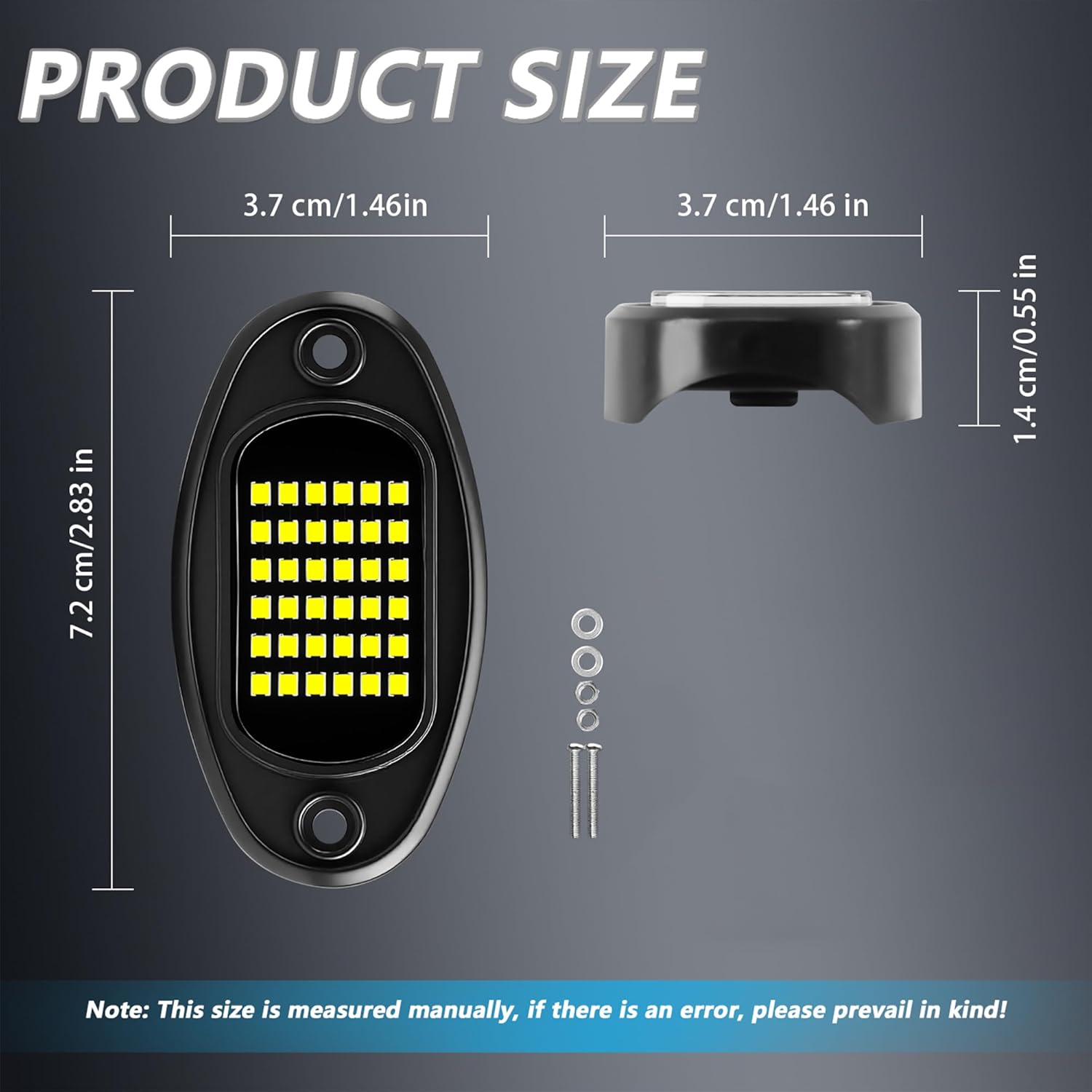 LED Rock Lights for Trucks 24 Pods, 6000K White Underglow Light Kit with 36 LEDs SMD Chips, IP68 Waterproof Neon Underbody Lighting for SUV UTV ATV RZR Car Boat Off Road 4x4