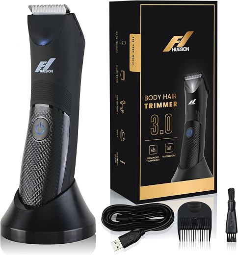 Fhuesion Electric Shaver|Detachable Ceramic Blades|Waterproof Wet/Dry Hair Clippers|Usb Charging|Standing Dock|No Nicks,No...