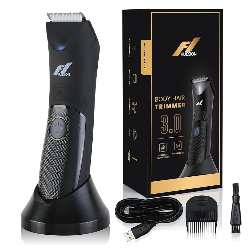Aparador corporal Fhuesion com lâmina de cerâmica, luz LED, IPX7 e carregamento USB-C