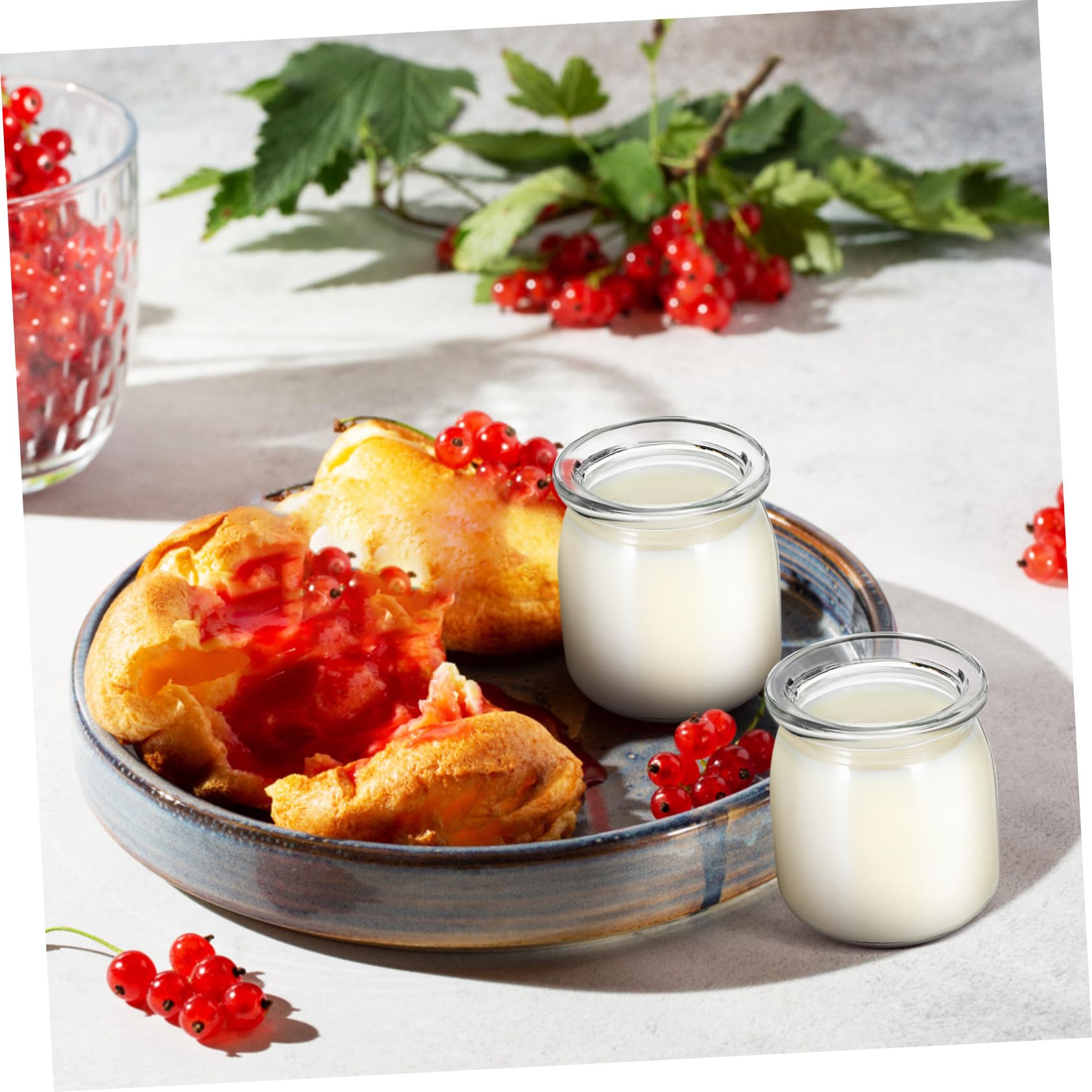 PRETYZOOM 12 Stück Teiliges Hitzebeständige Glas Joghurtgläser mit Deckel Kleine Mehrzweck Puddinggläser für Desserts Marmelade Honig Babybrei Sicher Praktisch Vielseitig Einsetzbar