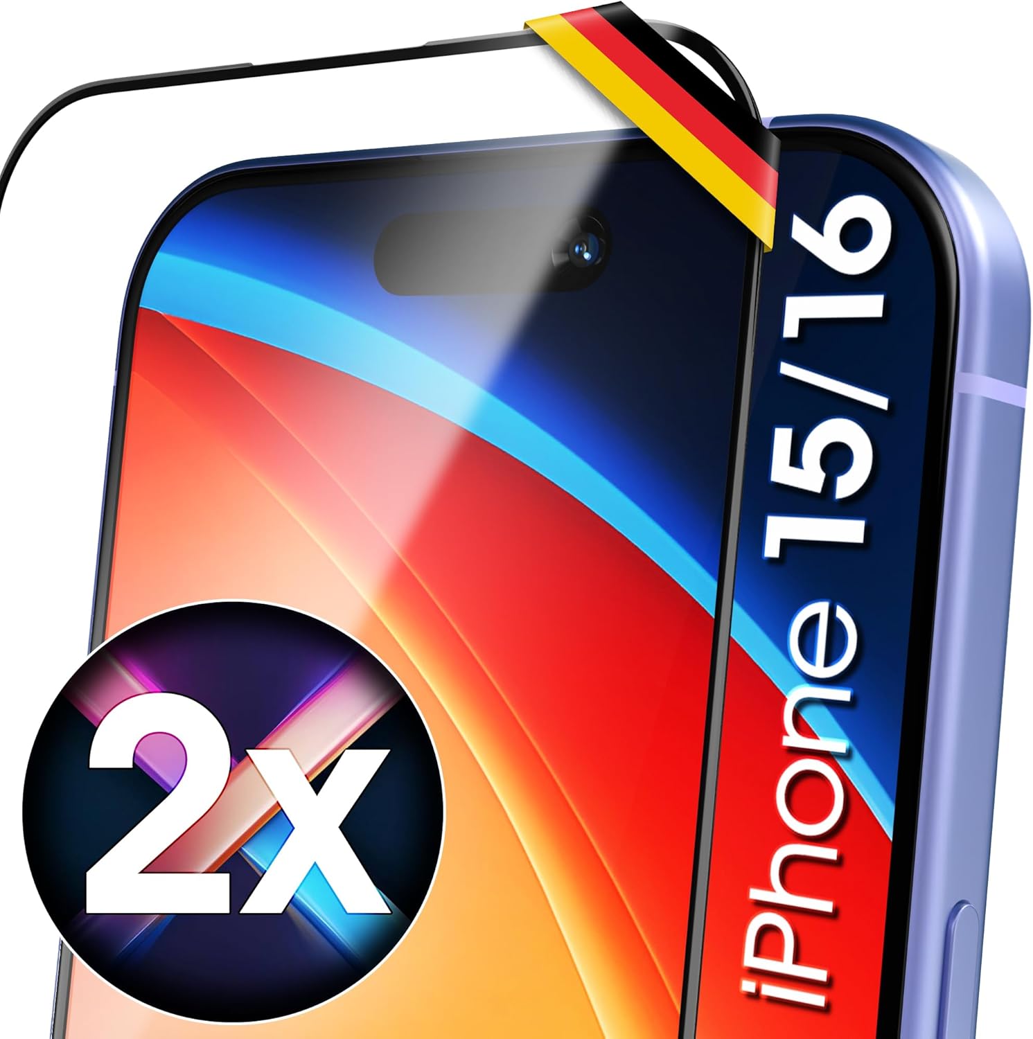 UTECTION 2X Full Screen Schutzglas für iPhone 15 & iPhone 16-6.1" > Perfekte Größe für beide Modelle > Kinderleichte Anbringung > Ultra Robust und langlebig > Hier kaufen Sie Qualität - Amazon product rated Grade A