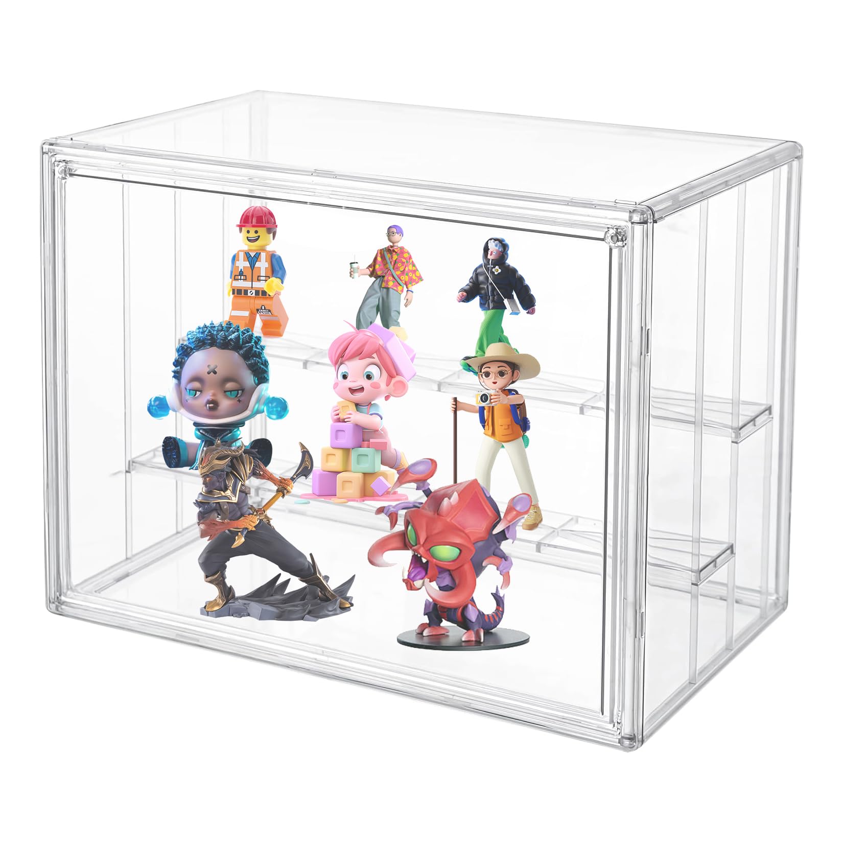 lomonmen Vitrine pour Collection,Boite Plexiglass Transparent,Vitrine