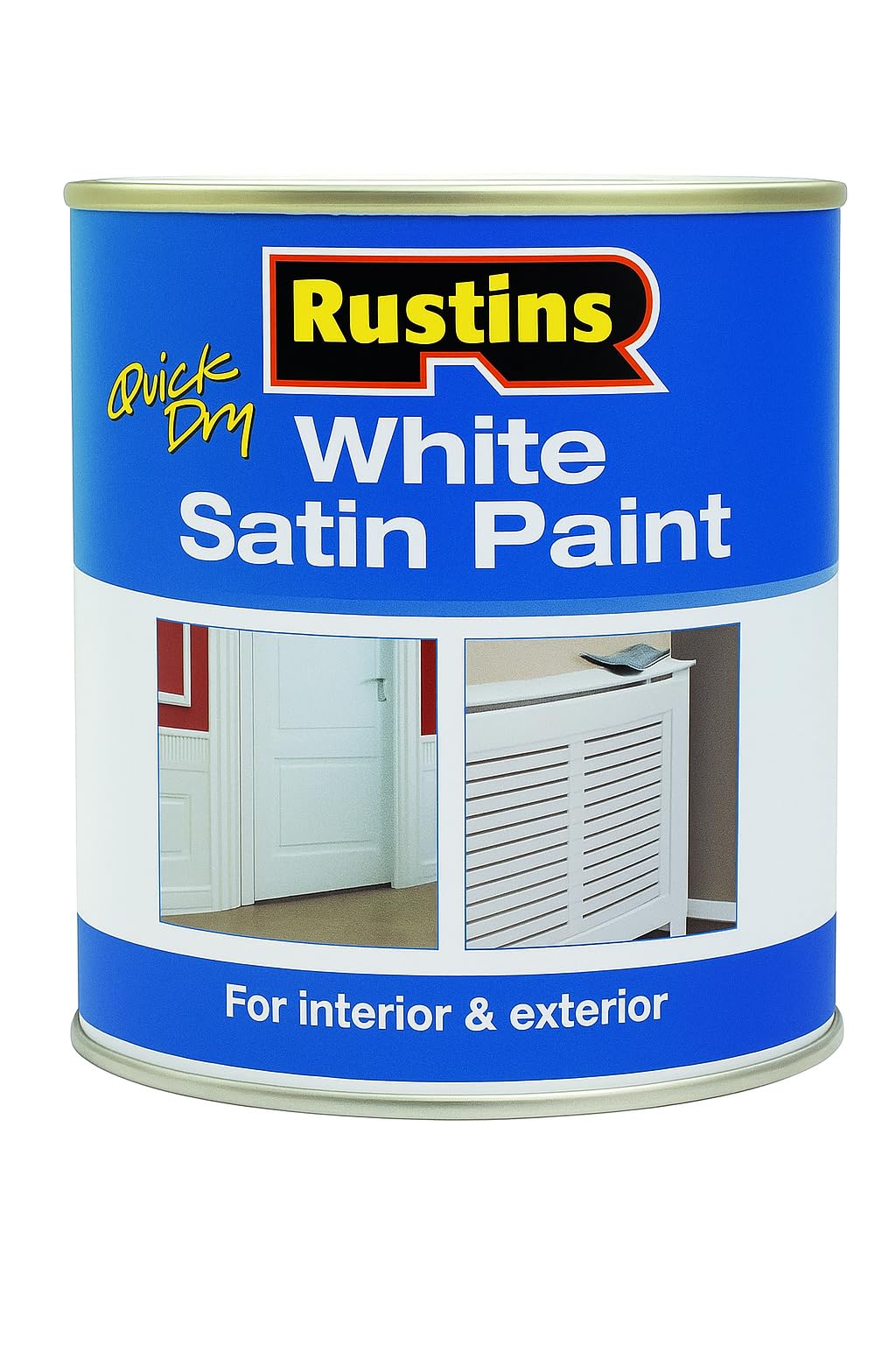 AXpower Inspirational Technology Empowering People Satin White Paint 250ml | Quick Drying Water-Based Finish for Wood & Metal | Durable, Low Odour, Non Yellowing Paint for Interior & Exterior Use,
