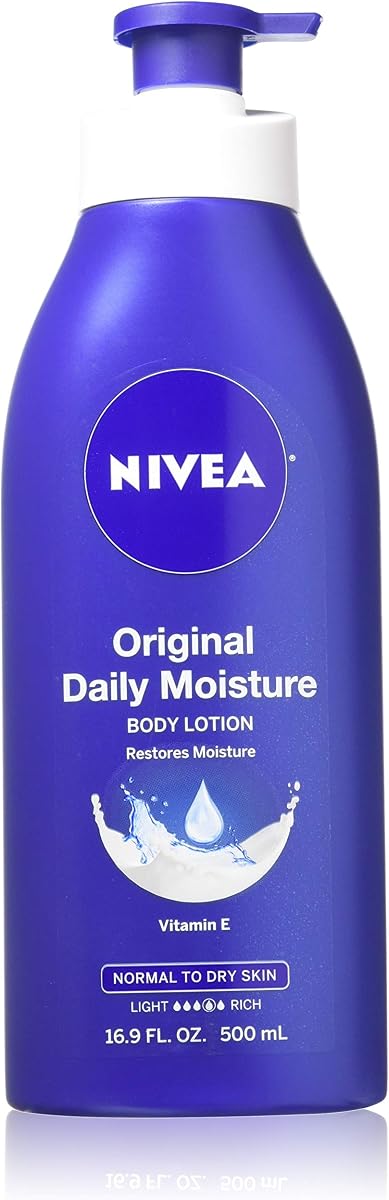 Nivea Lotion Original Daily Moisture 16.9 Ounce Pump (Normal to Dry Skin) (500ml) (2 Pack)