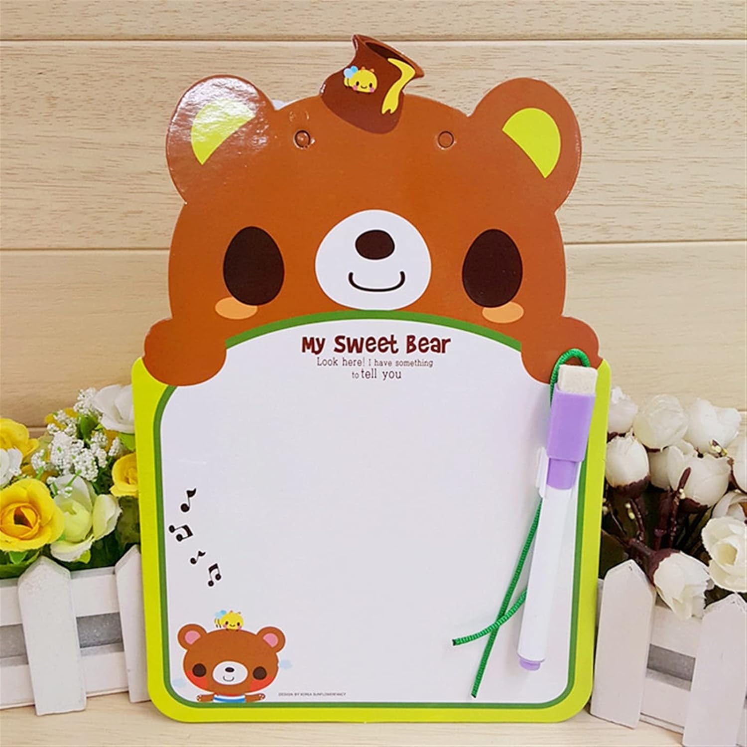 ホワイトボードステッカー 24 6 16 7cmキッズホワイトボード動物ワンピース漫画ドライワイプ段ボール描画子供ホワイトボードかわいいぶら下がっている Color Sweet My Bear 定番から日本未入荷