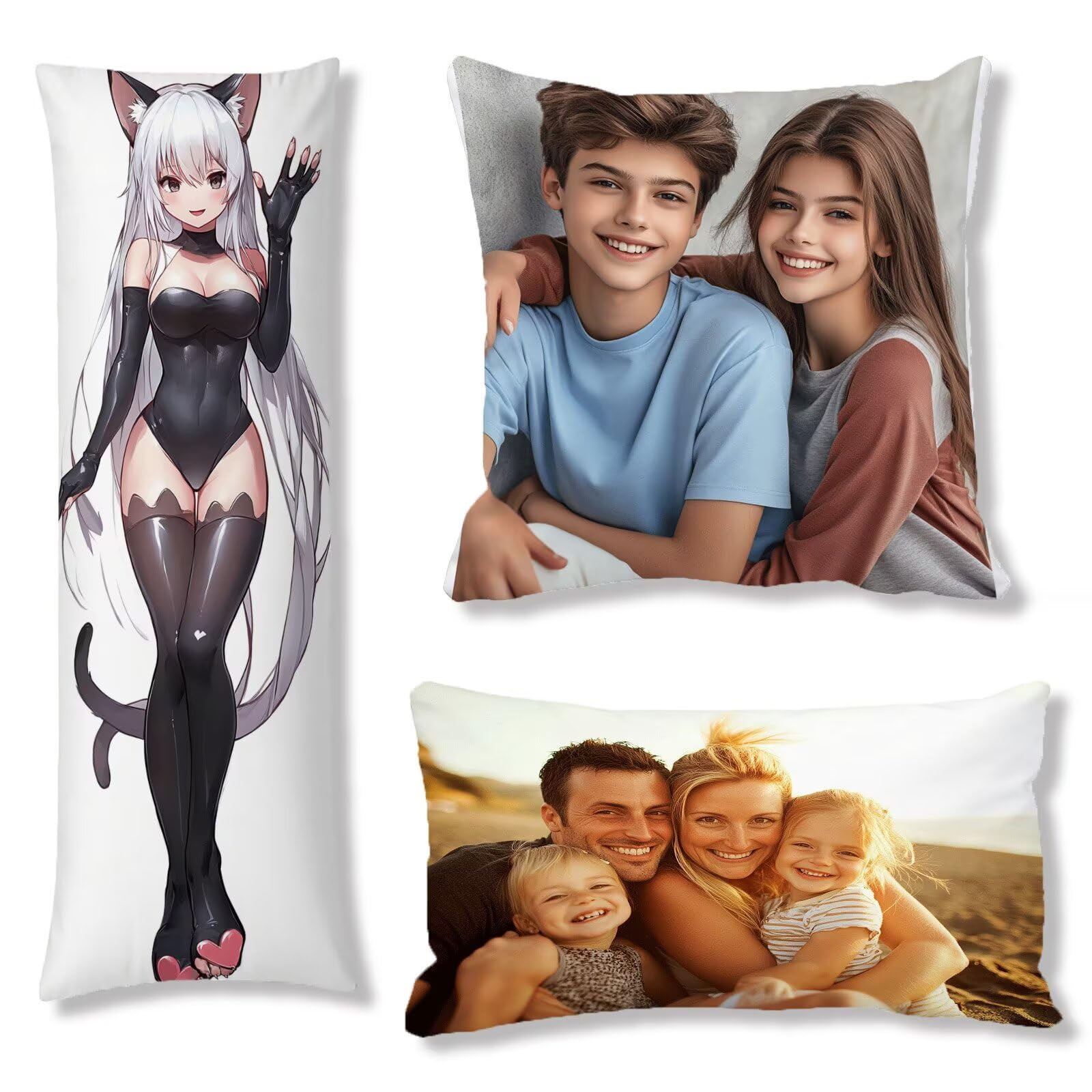 Coussin Personnalisé Photo, Coussin Canape, Taie Oreiller 60x180, Cod85