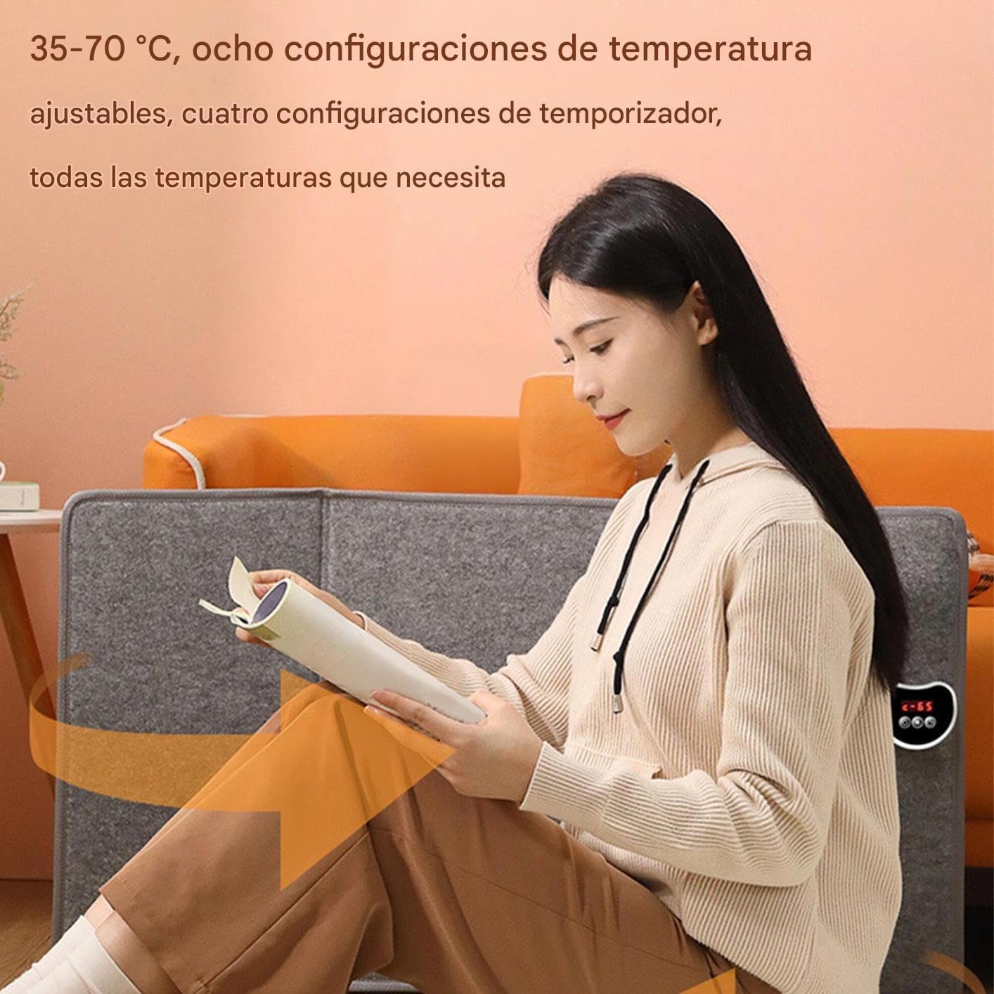 Calentador Para Debajo Del Escritorio | Calefactor Portátil | Calentador De Pies Con Apagado Automático Y Temperatura Ajustable Para Hogar Y Oficina
