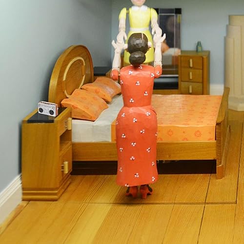 Miniatura 9 de Casa de muñecas en miniatura, electrodomésticos retro, mini modelo de radio retro de imitación, estilo vintage, pequeña, fotografía, accesorios para