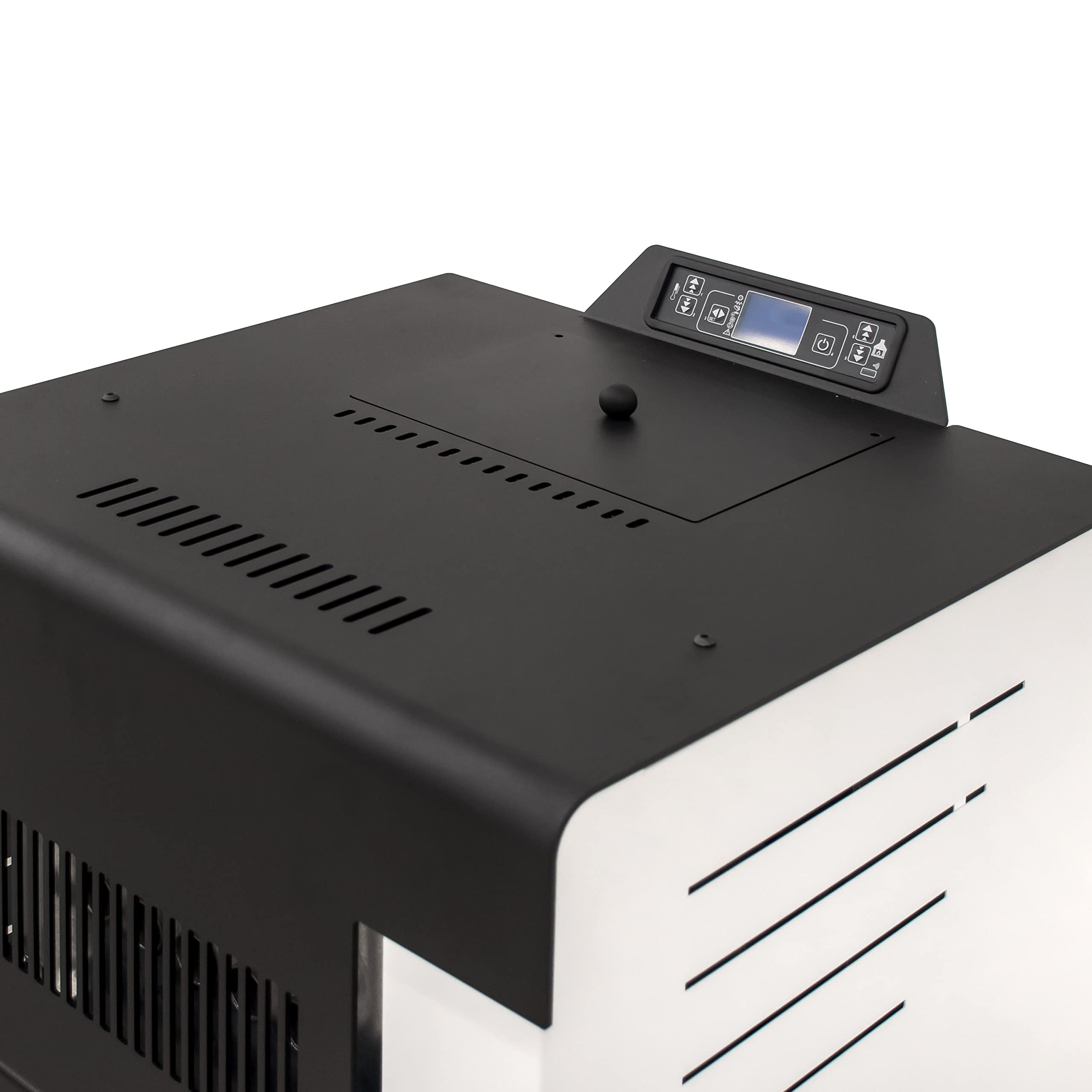 STUFE A PELLET ITALIA Niagara 14 kW Canalizada WiFi - Estufa de aire ventilada Eficiencia 89% Calienta 130 m² Autonomía 15 H 5 velocidades 5 niveles Potencia programable Garantía 24 meses Blanco